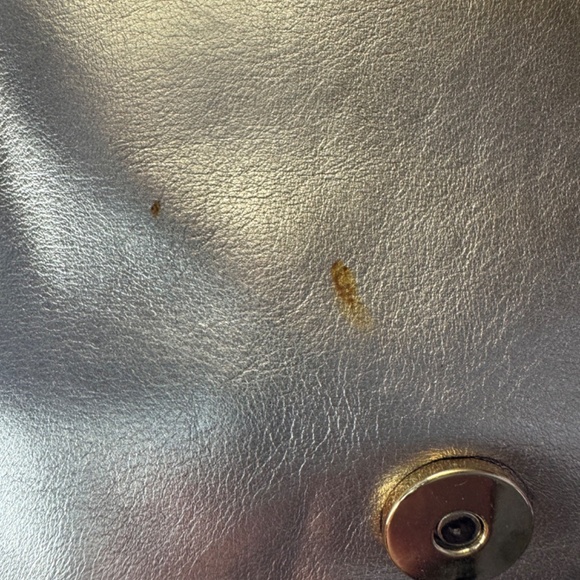 Vintage Michael Kors Leather Metallic Gold Bag Boho shoulder tote  purse - Picture 12 of 17